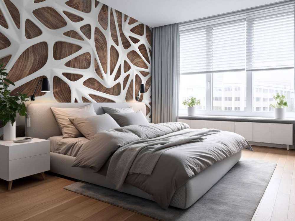 White pattern on wood