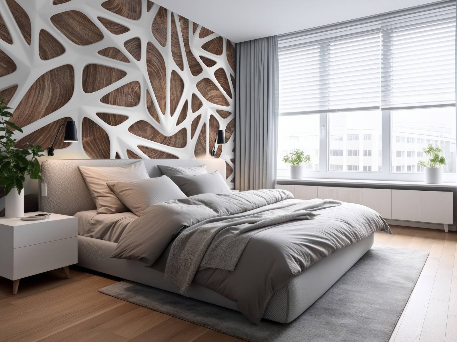 White pattern on wood