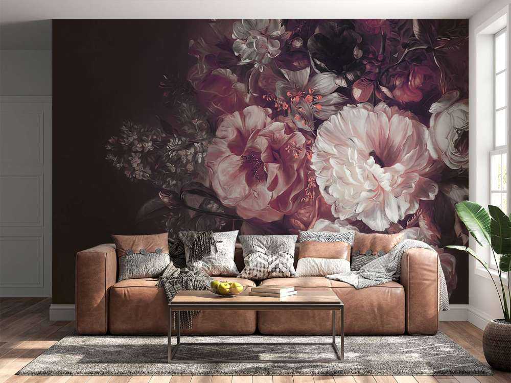 Bouquet with lilac red