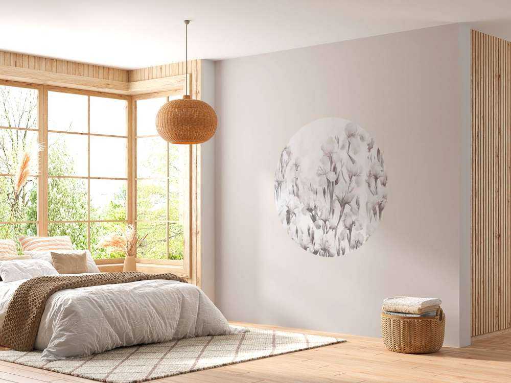 Irises Dance Seamless Soft Gray