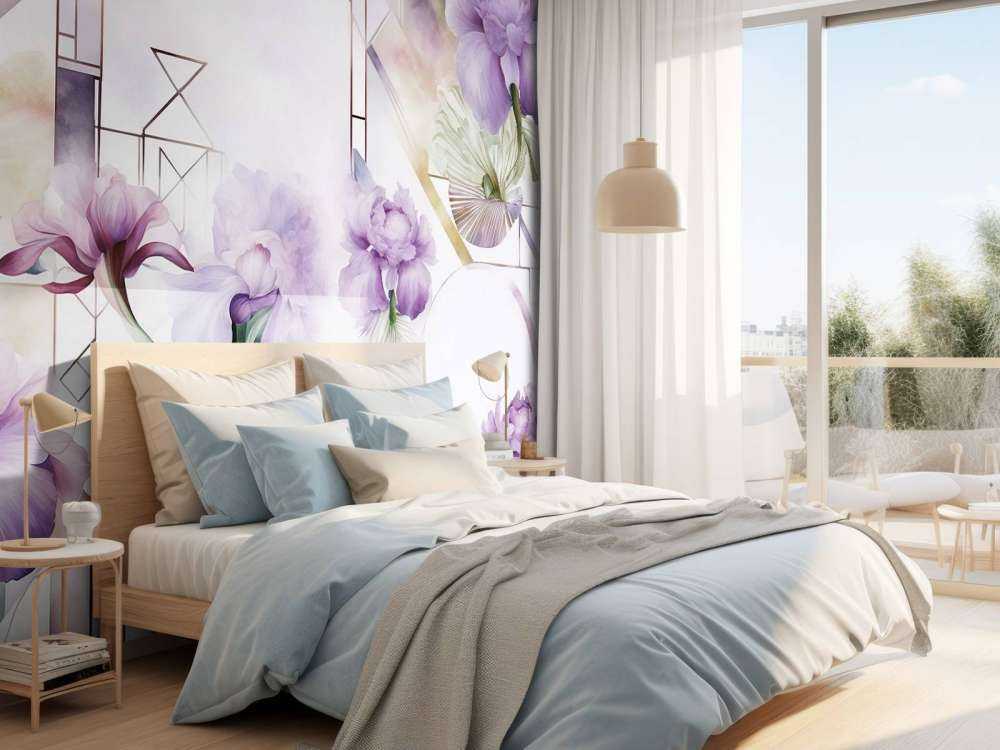 Watercolor Geometry Purple