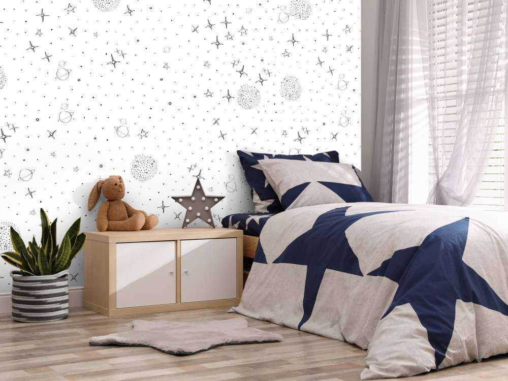 Space pattern black and white