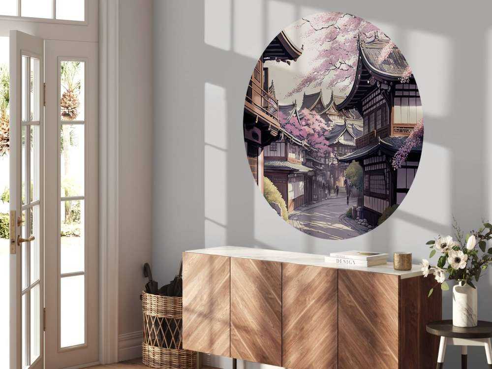 Kyoto huis onder Sakura bomen