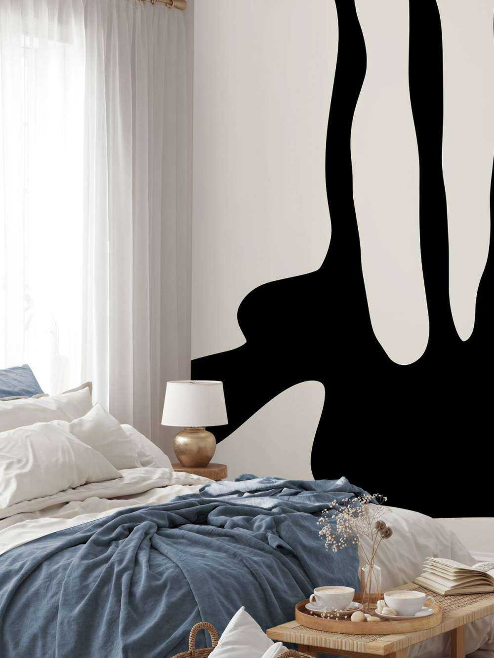 Abstracte vormen in zwart-wit