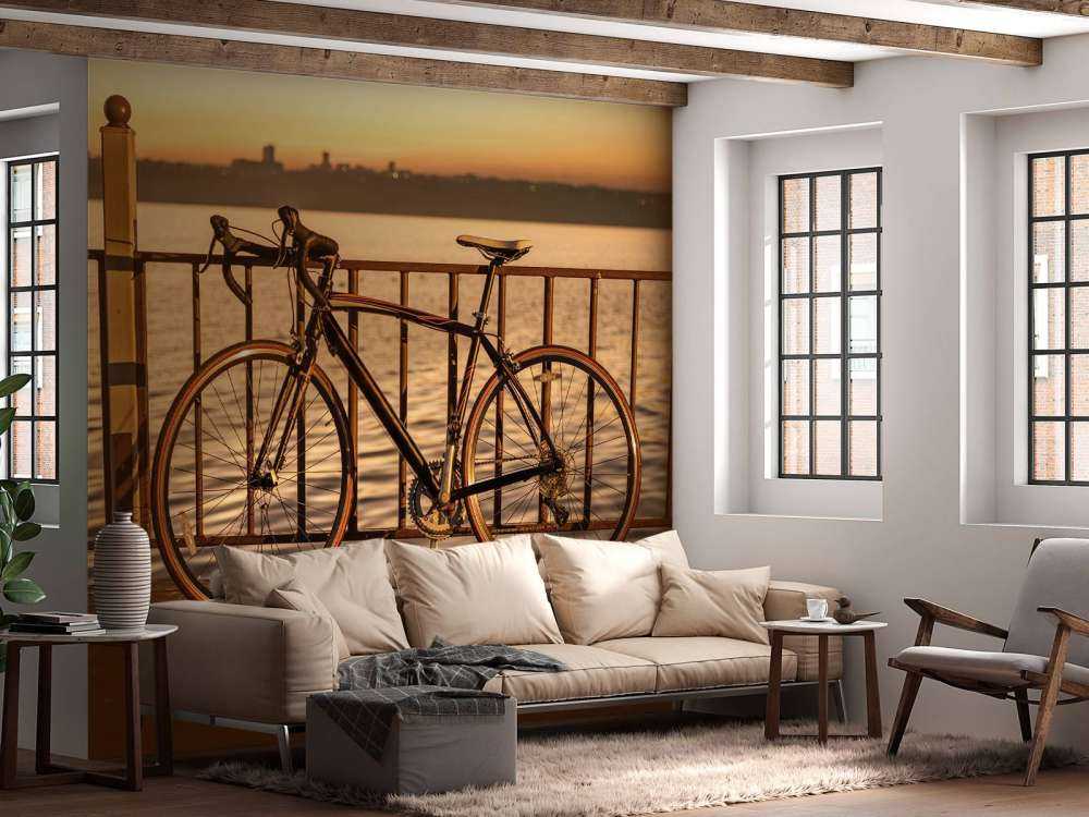 Racing bike by the water