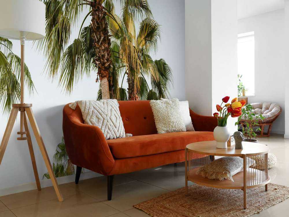 Groene palmbomen bij elkaar