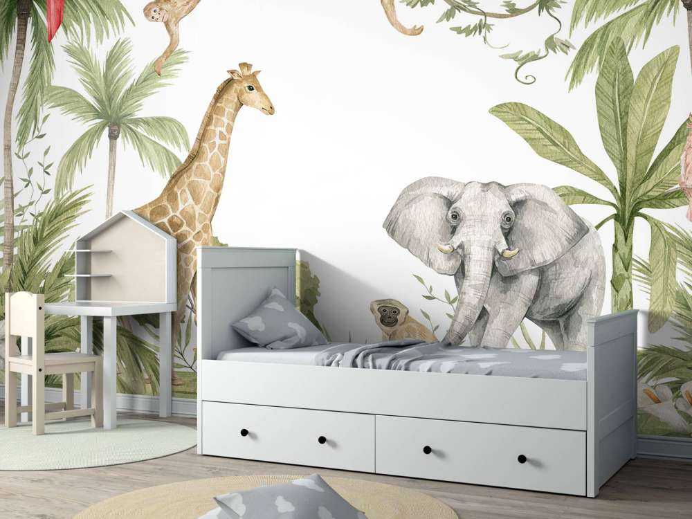 African animals in jungle