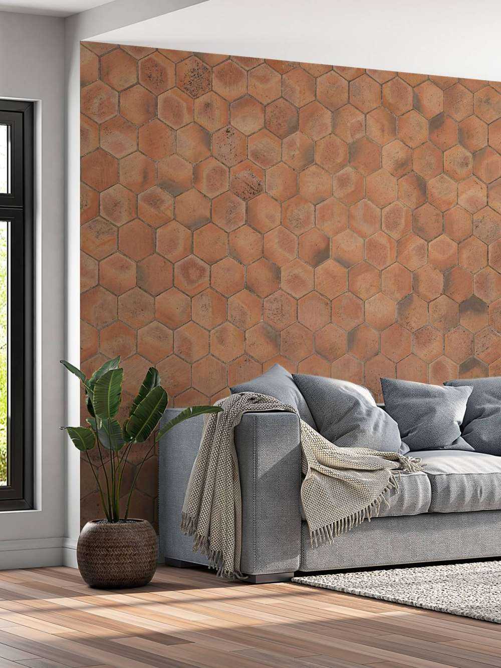 Unpolished stone floor