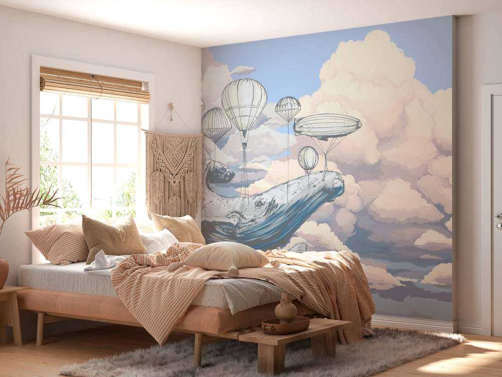 Whale and his hot-air balloons