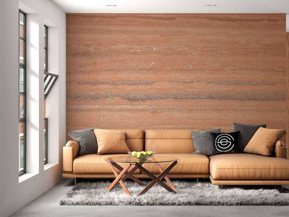 Marble with terracotta colour