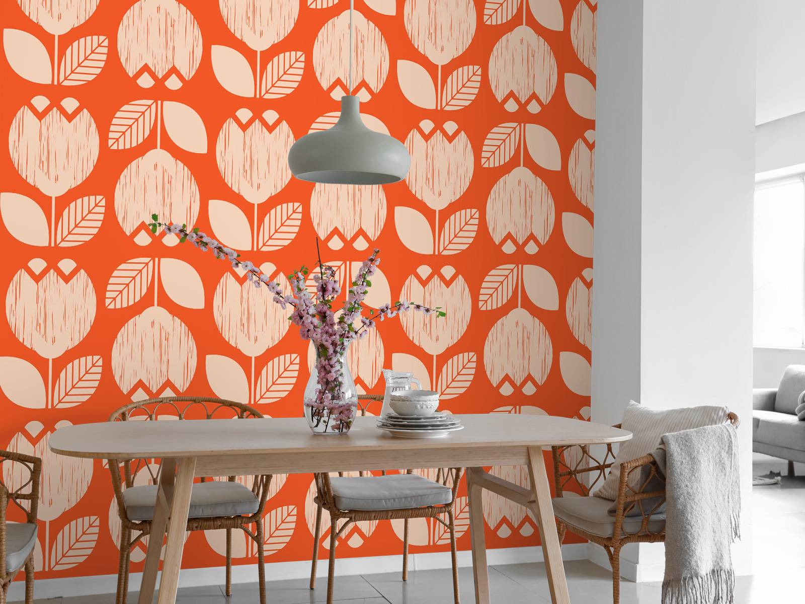 Retro flower pattern