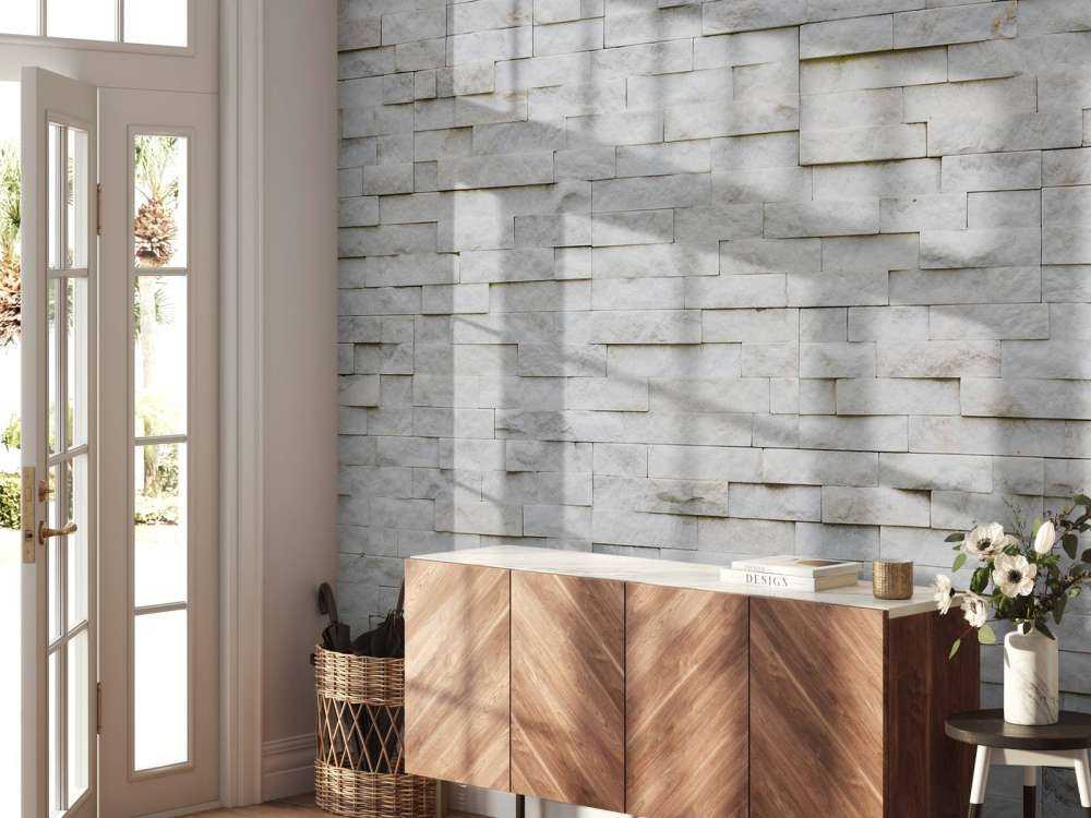 Modern stone wall