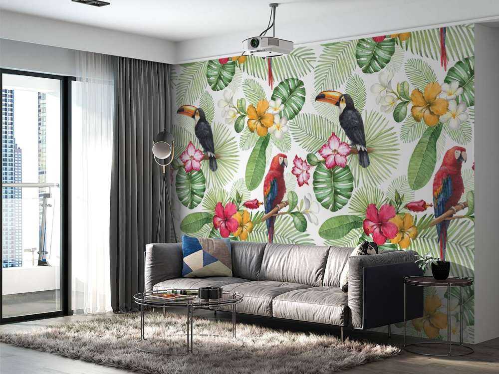 Toucan and parrot