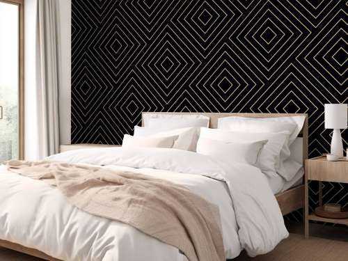 Chevron pattern, black