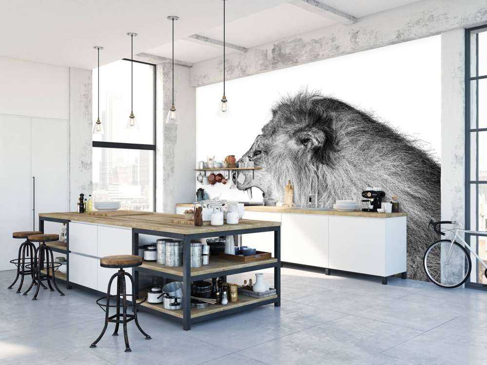 Roaring lion white
