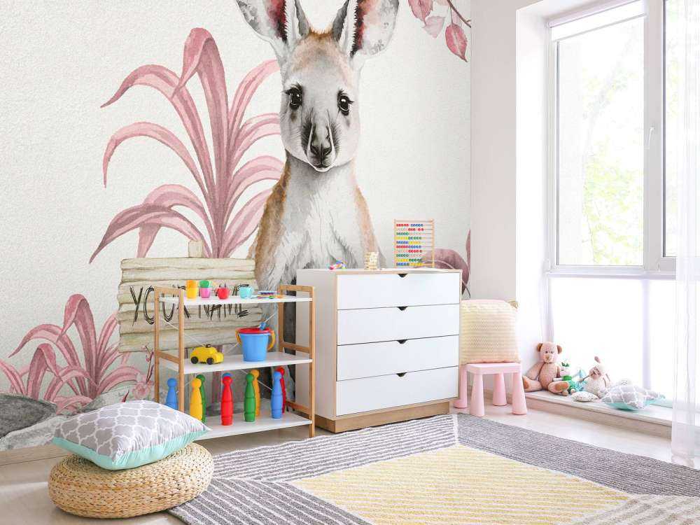 Baby jungle kangaroo pink