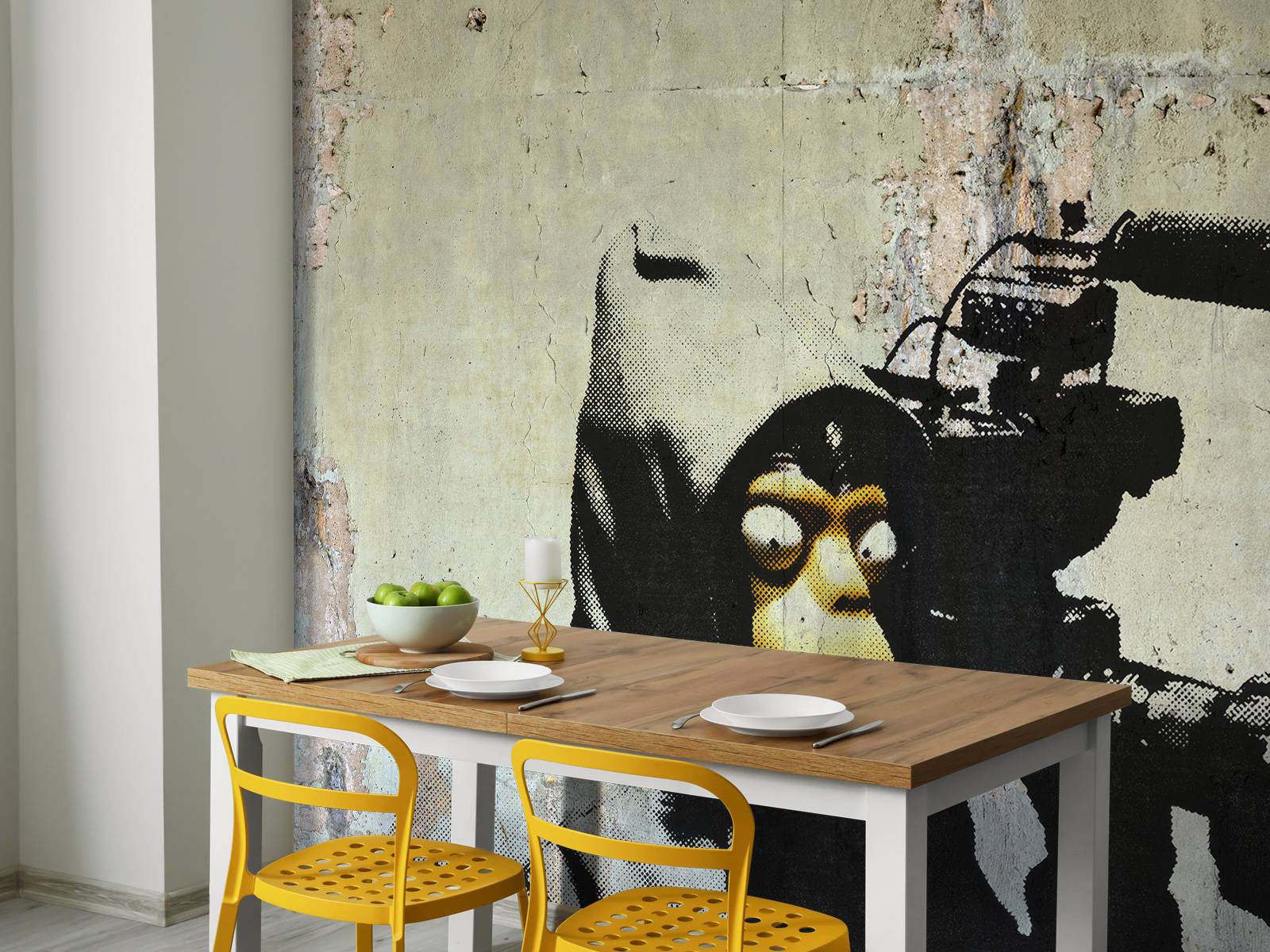Banksy - ETTGS monkey, raw concrete