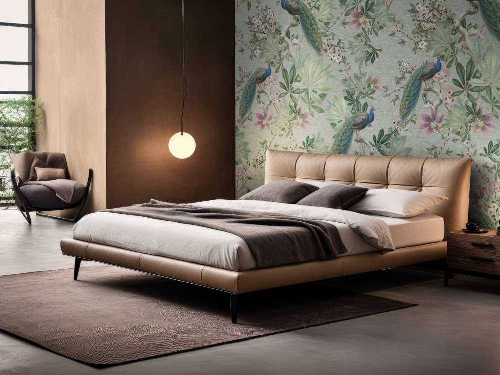 Vintage garden peacocks - mint green