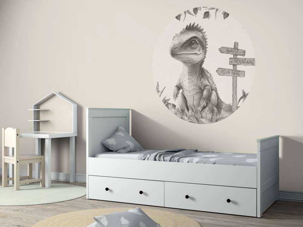 Baby spinosaurus in the beige jungle