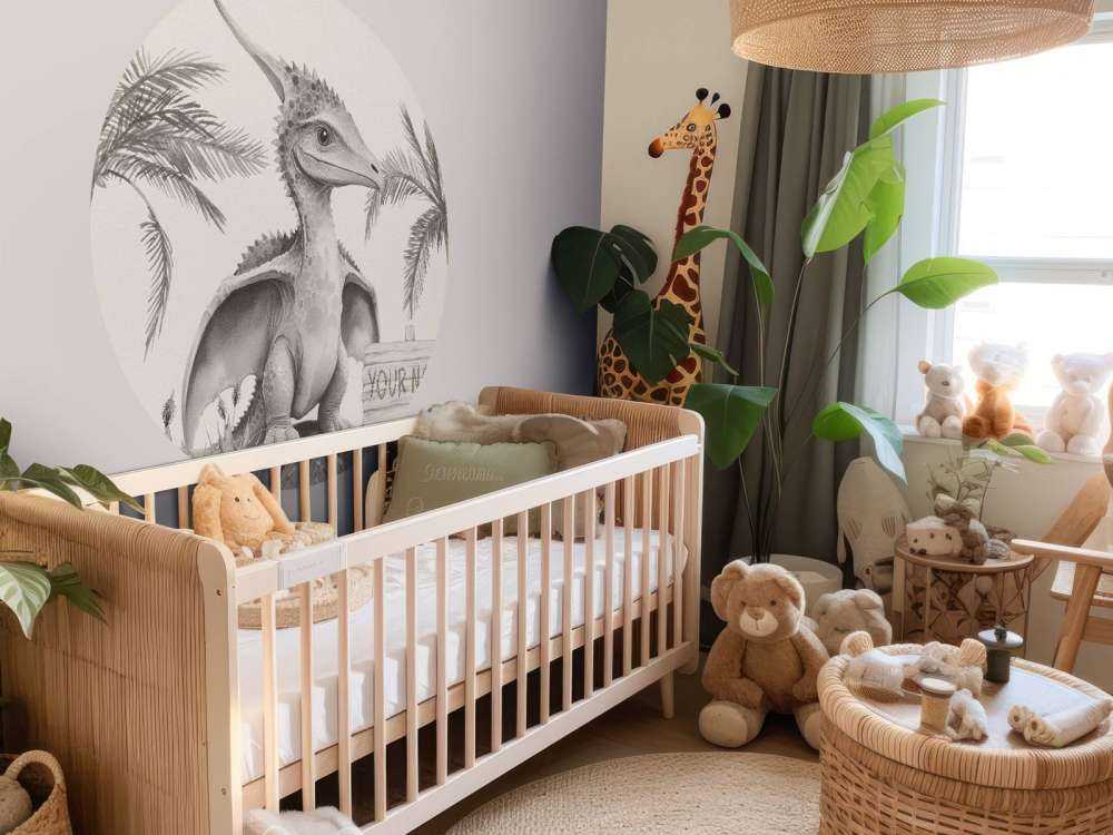 Baby pteranodon in the beige jungle