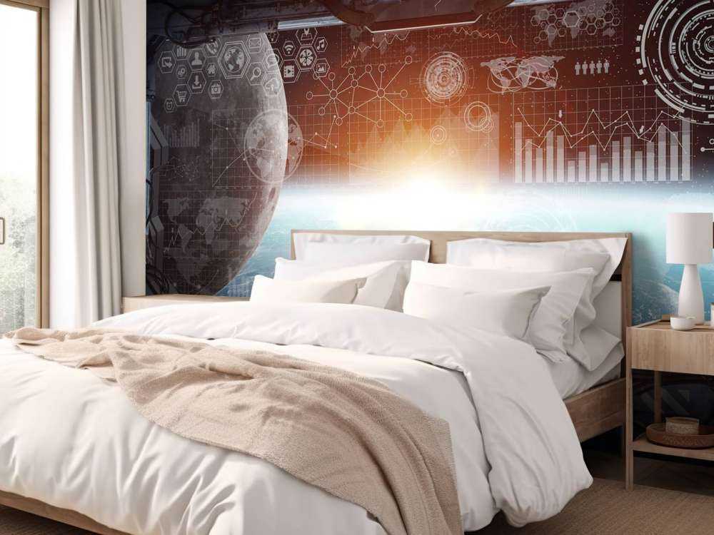 The earth from a space station