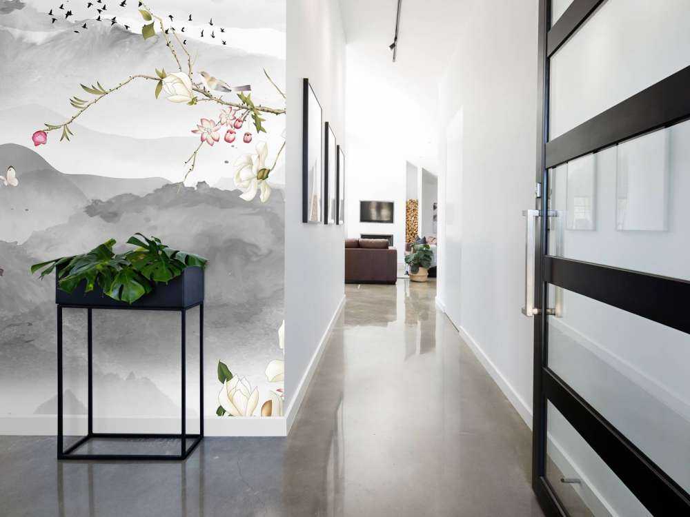 Grey mountains and hills