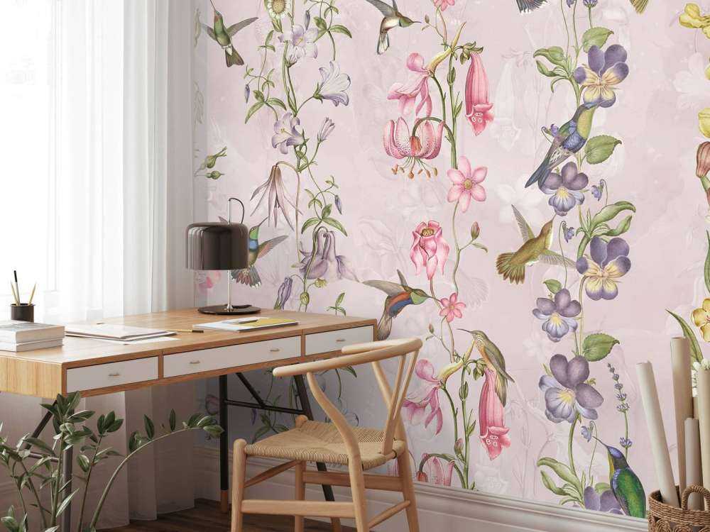 Weadow and Garden Flowers Pink