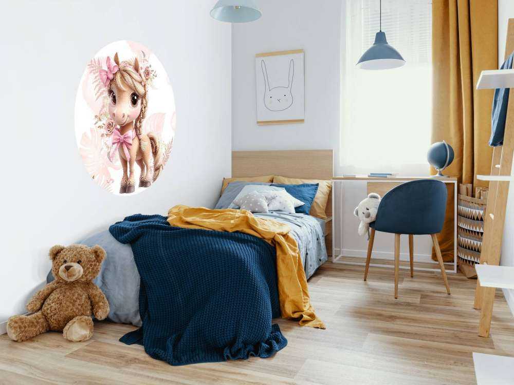 Elegant pony with pink bow