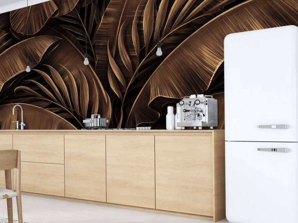 Bronze banana leaves