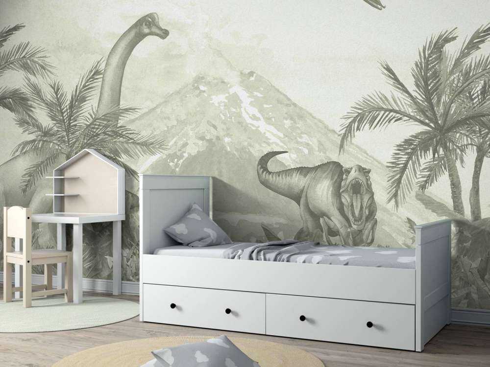 Various dinosaurs in green