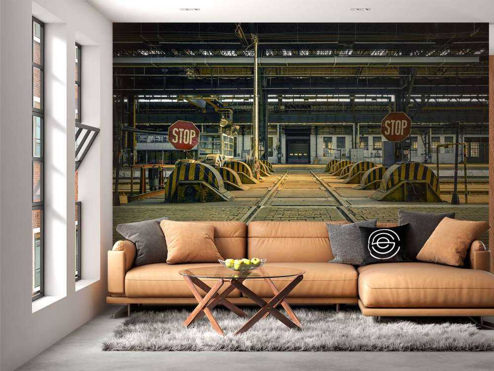 Abandoned industrial hall