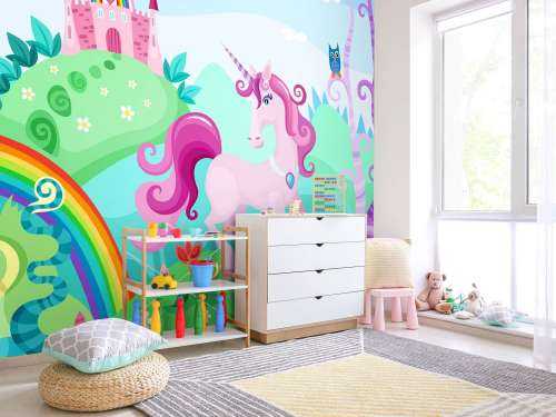 Unicorn at a castle