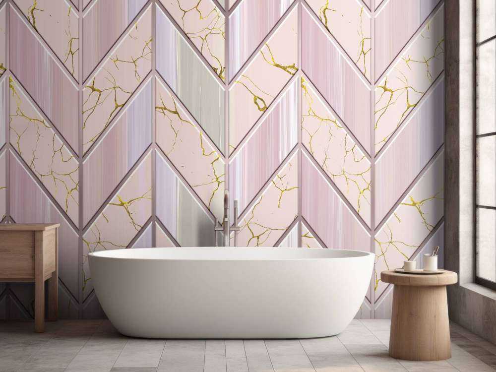 Tile pattern pink