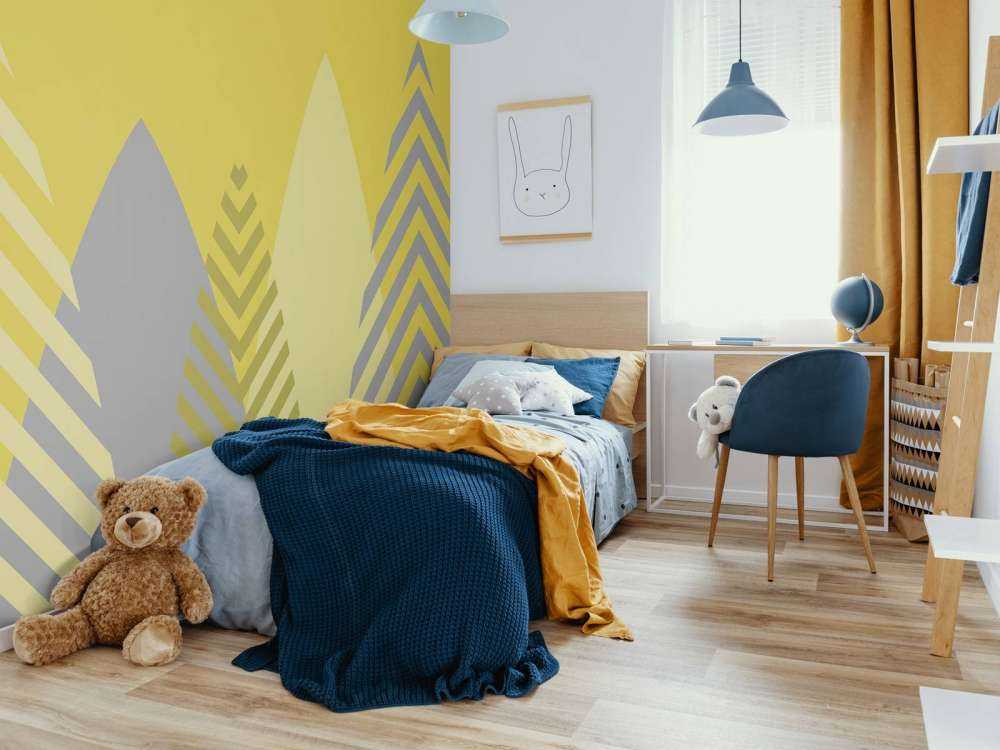 High mountains, yellow