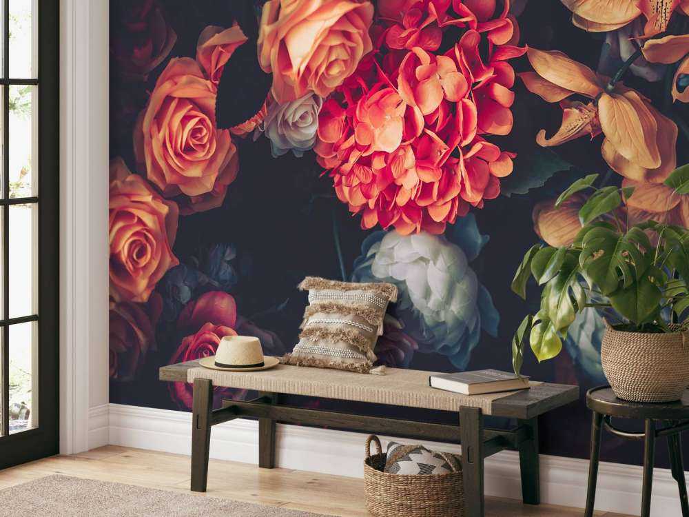 Vintage bouquet of roses