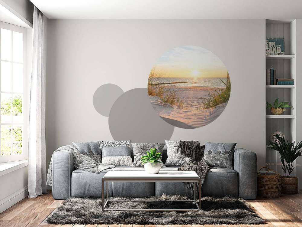 Dune beach with sunset