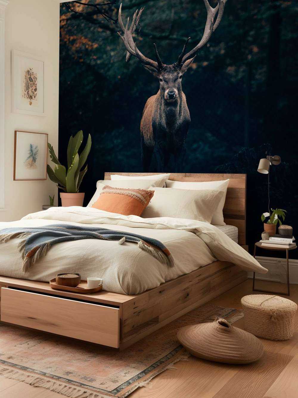 Fallow deer in the woods