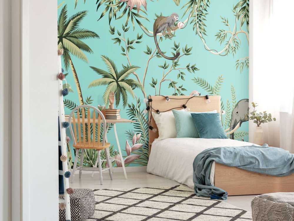 Elephant, flamingo and friends