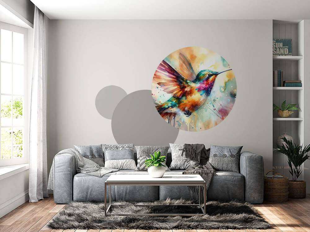 Iridescent Hummingbird Mid Flight