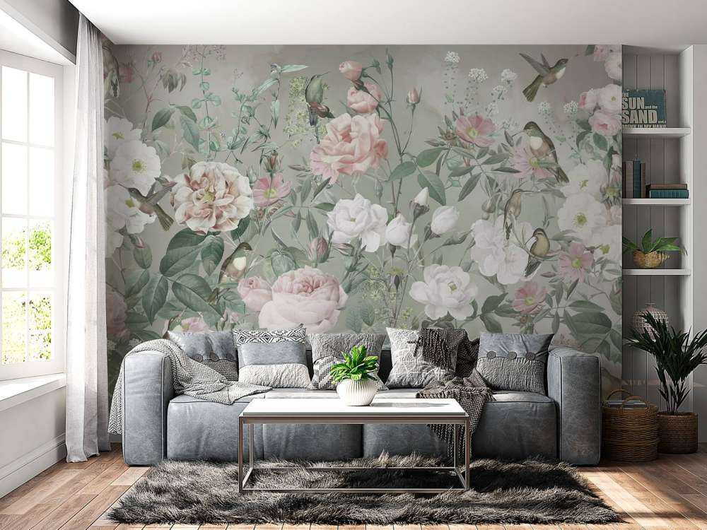 Birds in Rose Garden