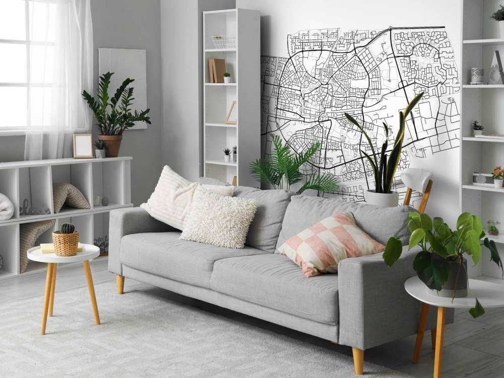 Map of Leeuwarden, white