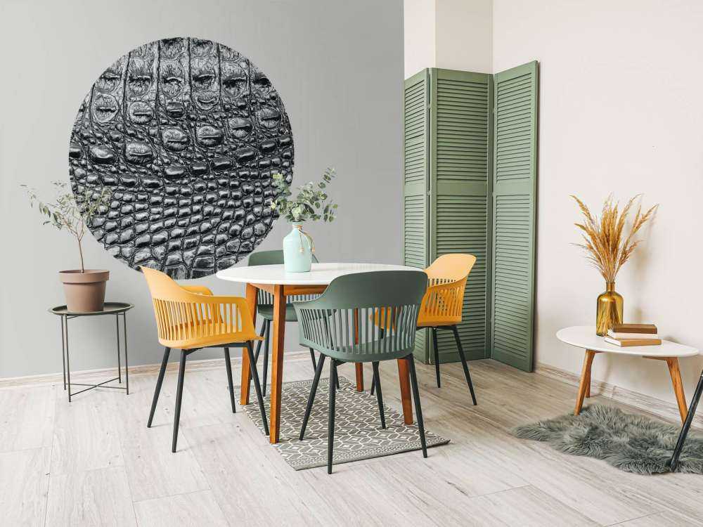 Black crocodile skin