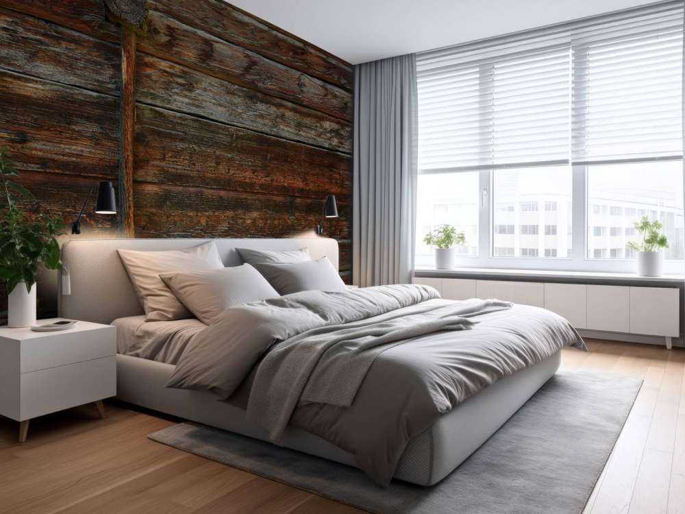 Old wood with support beam