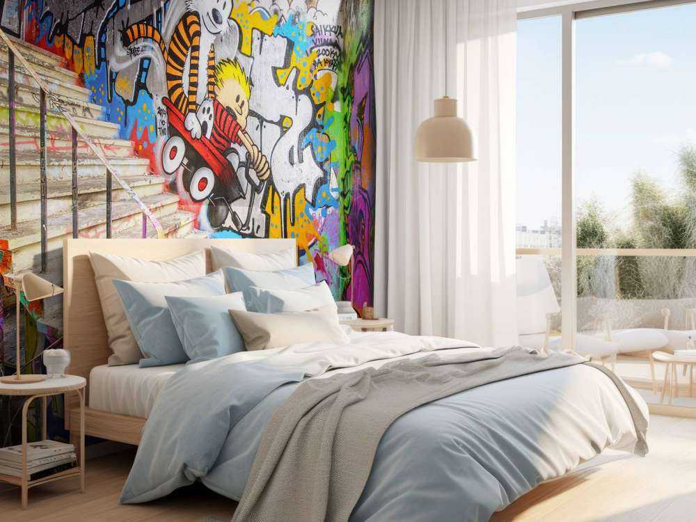 Graffiti with stairs