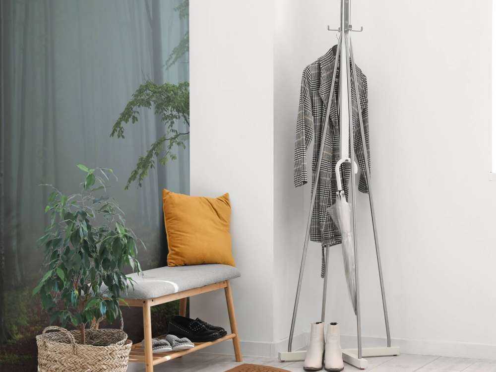 Foggy forest panorama