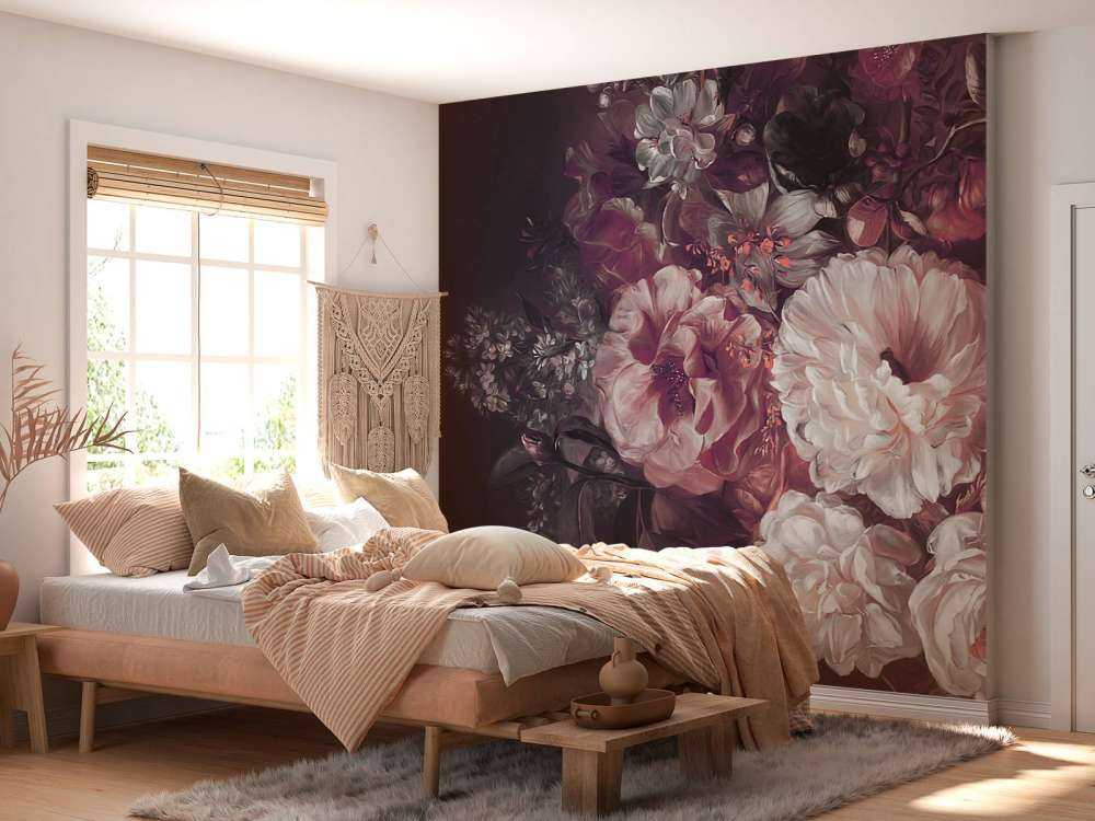 Bouquet with lilac red