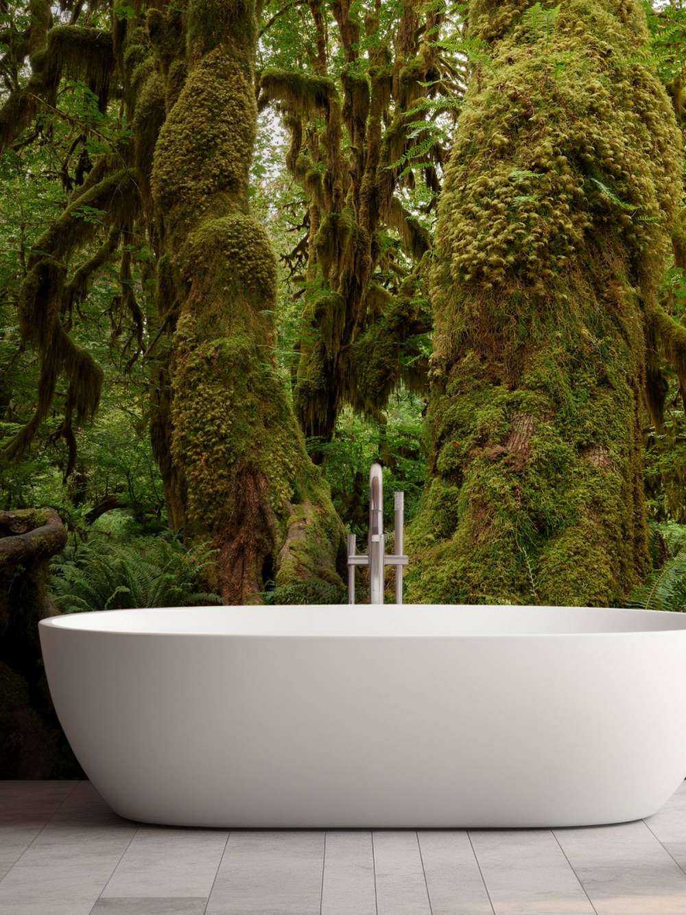 Trees in a rainforest