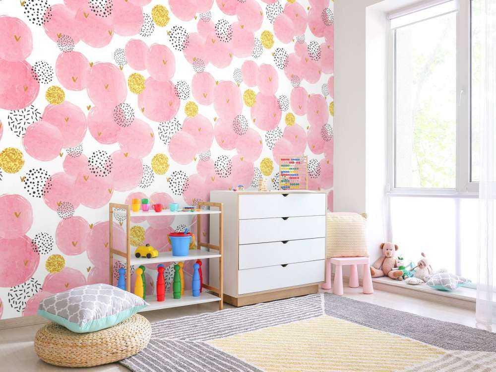 Pink and golden circles