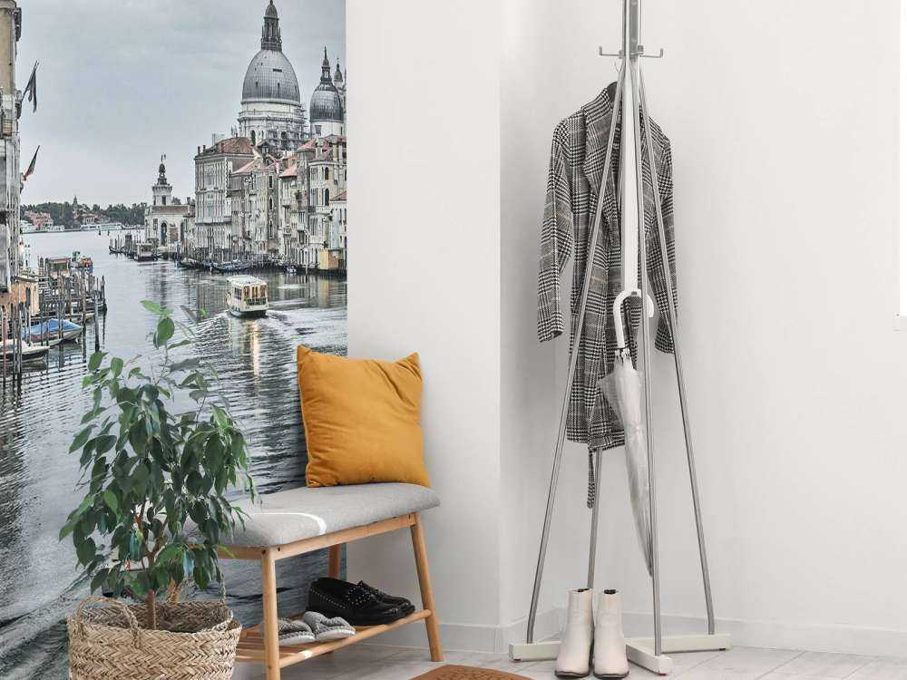 Canal with boats in Venice