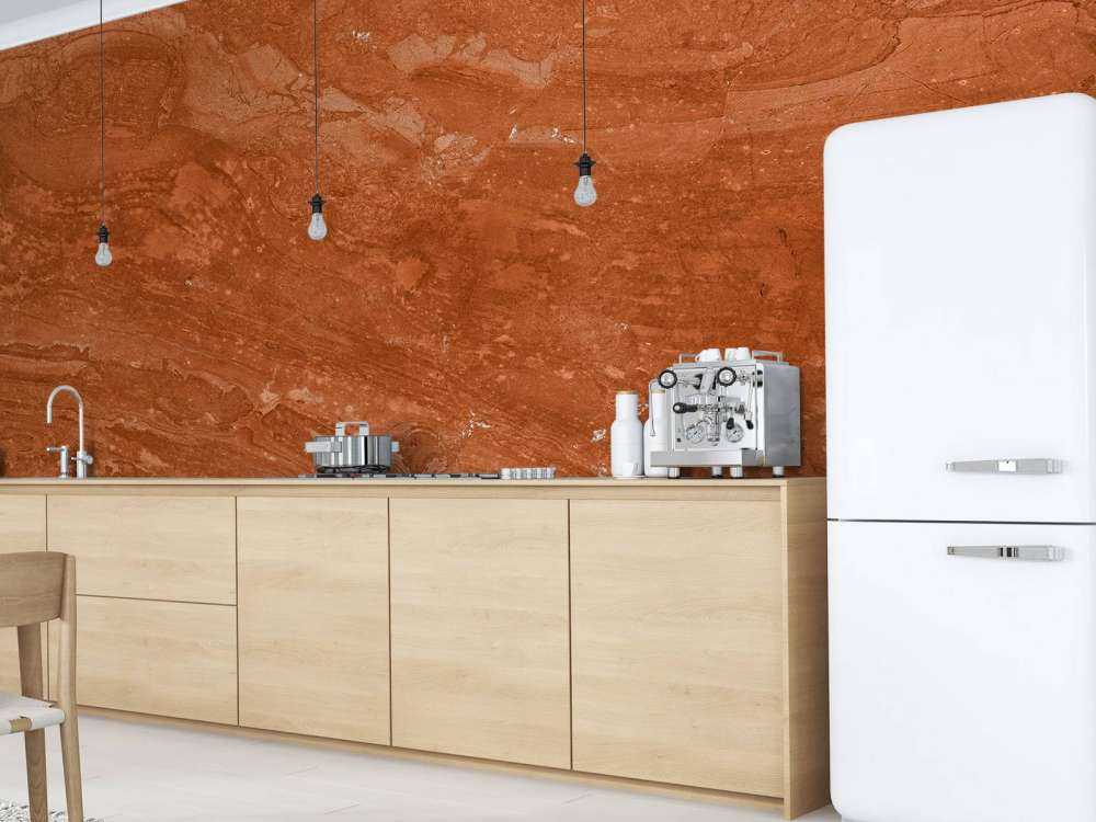 Terracotta marble with playful effect